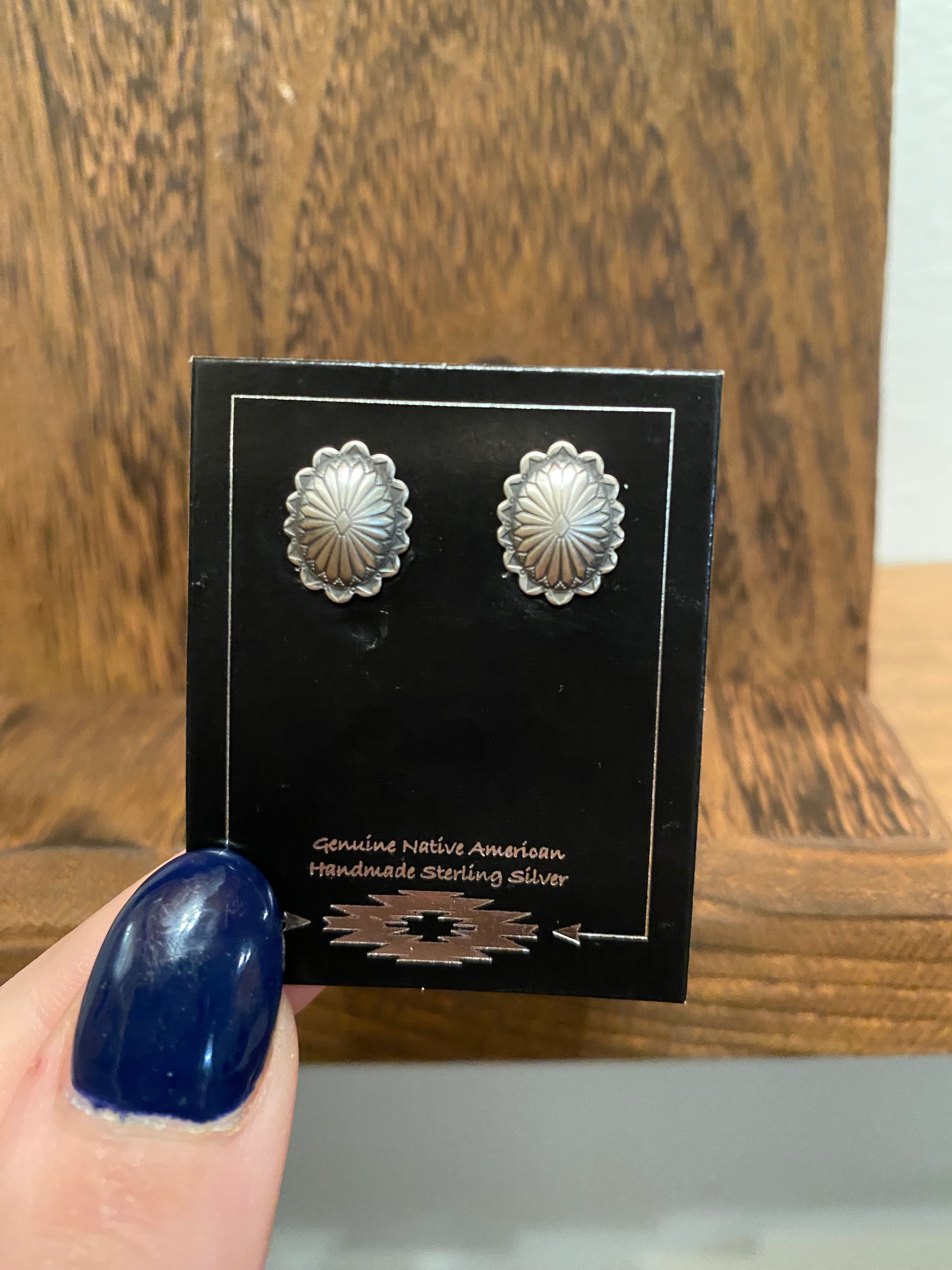 Sterling Silver Oval Studs