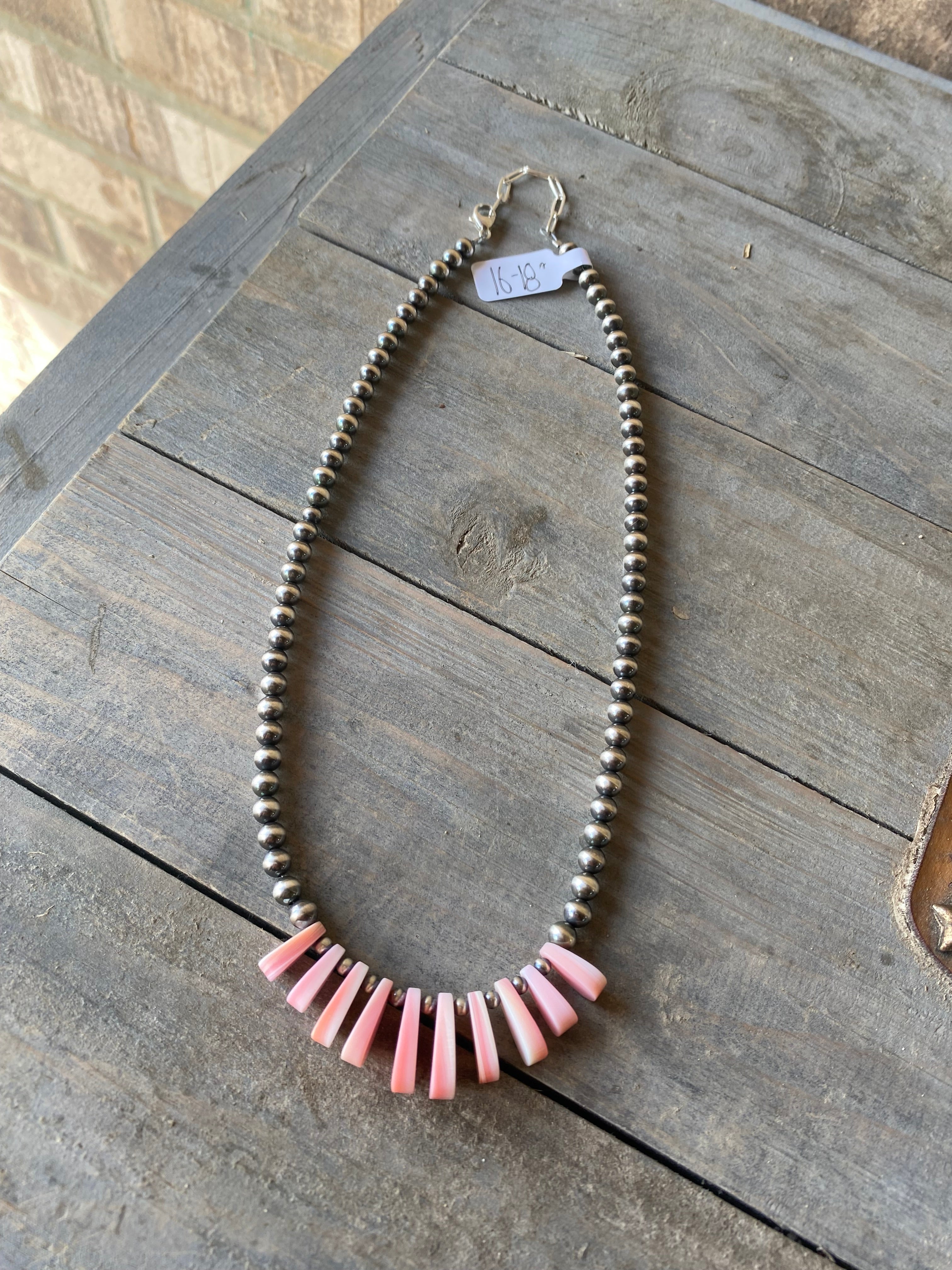 16-18” Pink Conch Necklace