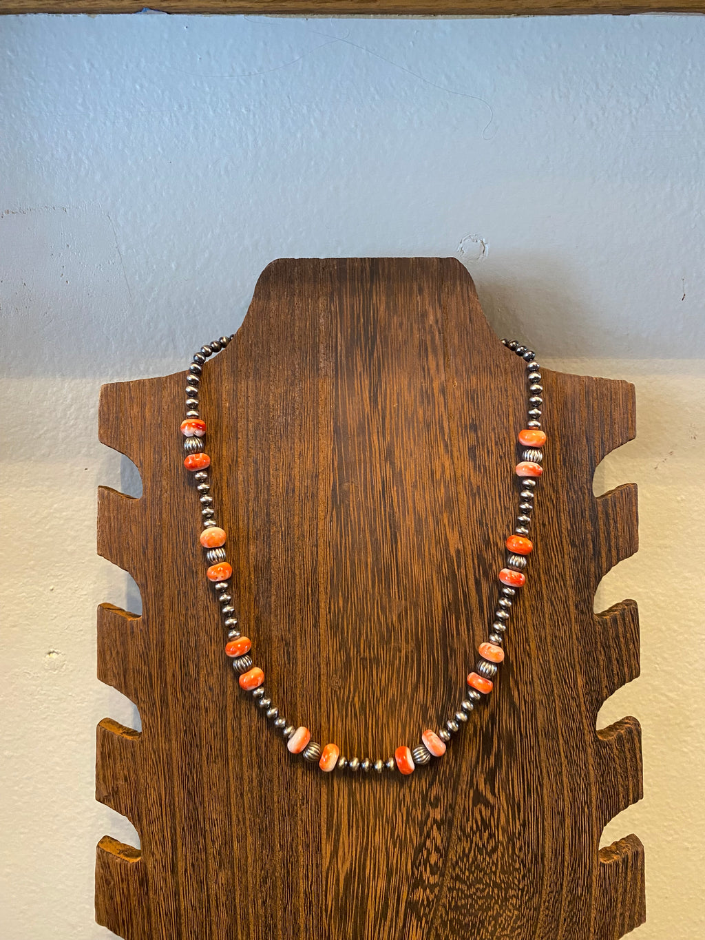 16” Orange Spiny Necklace
