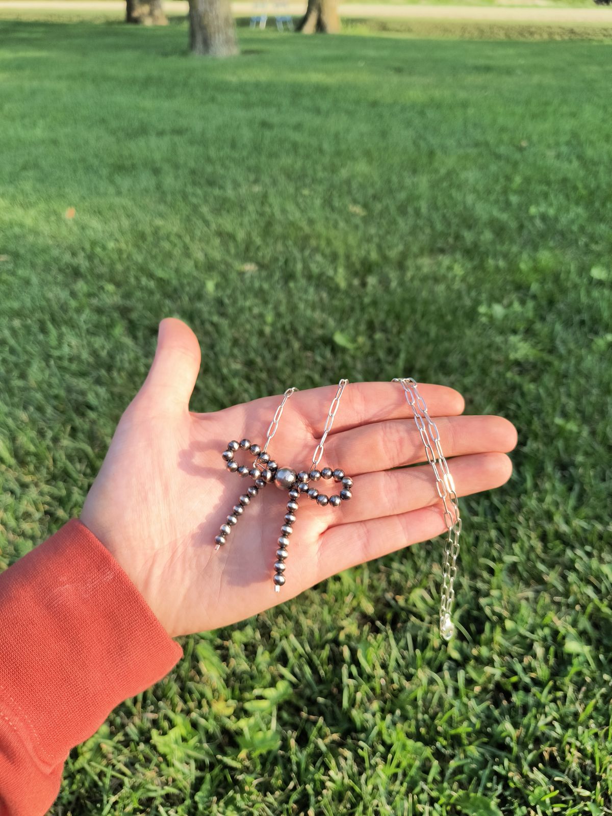 4mm bow chain necklace