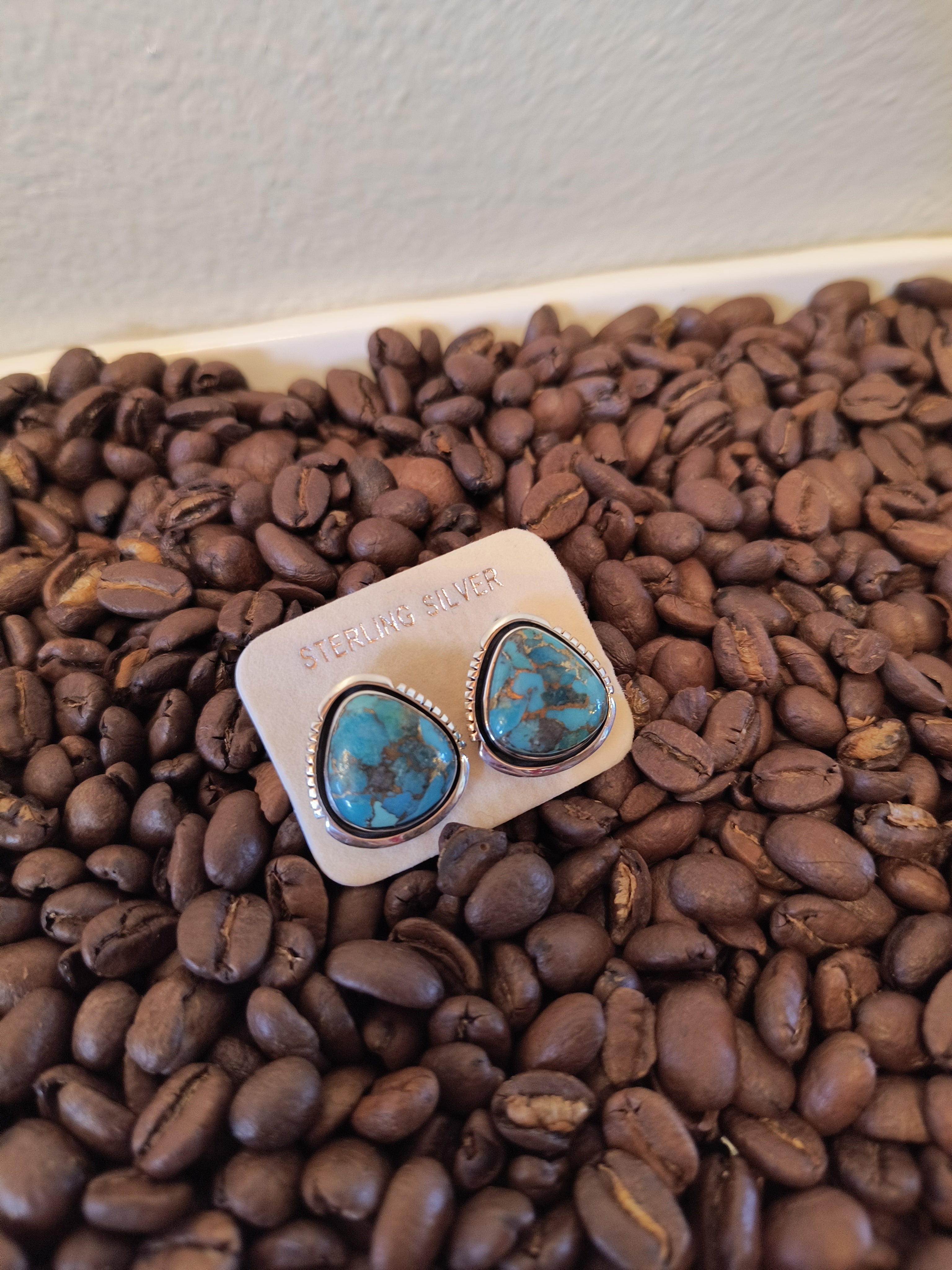 Matrix turquoise drop earrings