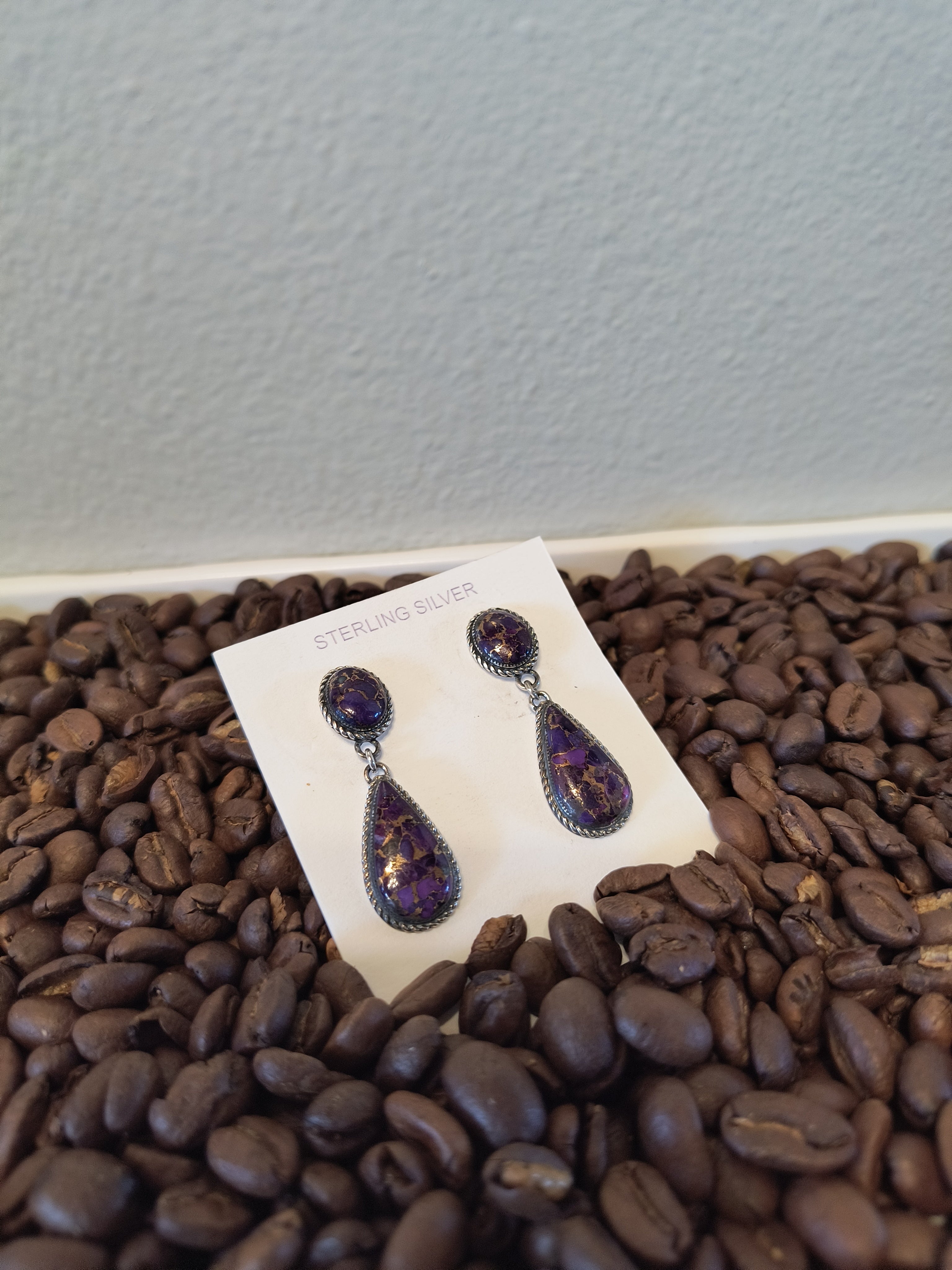 Purple Matrix earrings